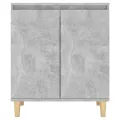Buffet avec pieds en bois Gris béton 60x35x70 cm Aggloméré