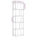 Bibliothèque Chêne fumé 45x24x160 cm Bois d'ingénierie