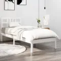 Cadre de lit Blanc Bois massif 100x200 cm