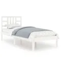 Cadre de lit Blanc Bois massif 100x200 cm