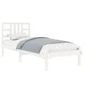 Cadre de lit Blanc Bois massif 100x200 cm