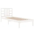 Cadre de lit Blanc Bois massif 100x200 cm
