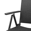 Chaises de jardin 4 pcs Résine tressée Noir