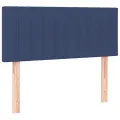 cadre de lit avec matelas et LED Bleu 90x200cm Tissu