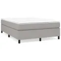 cadre de lit avec matelas Gris clair 140x200cm Tissu