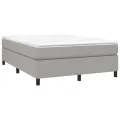cadre de lit avec matelas Gris clair 140x200cm Tissu