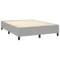 cadre de lit avec matelas Gris clair 140x200cm Tissu
