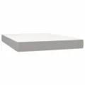 cadre de lit avec matelas Gris clair 140x200cm Tissu