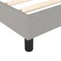 cadre de lit avec matelas Gris clair 140x200cm Tissu