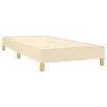 cadre de lit avec matelas LED Crème 90x190 cm Tissu