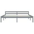 Cadre de lit Gris Bois de pin massif 180 x 200 cm