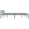 Cadre de lit Gris Bois de pin massif 180 x 200 cm