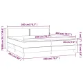 cadre de lit avec matelas Noir 200x200 cm Similicuir