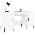 Bureau blanc 140x50x75 cm bois d'ingénierie