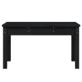 Banc de jardin noir 80x44x45 cm bois massif de pin