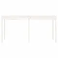 Table de jardin blanc 159,5x82,5x76 cm bois massif de pin