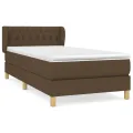 cadre de lit avec matelas Marron foncé 90x190 cm
