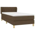 cadre de lit avec matelas Marron foncé 90x190 cm