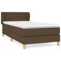 cadre de lit avec matelas Marron foncé 90x190 cm