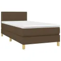 cadre de lit avec matelas Marron foncé 90x190 cm