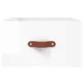 Table de chevet murale blanc brillant 35x35x20 cm