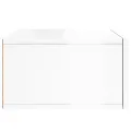 Table de chevet murale blanc brillant 35x35x20 cm