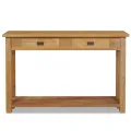 Table console teck massif 120x30x80 cm