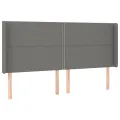 cadre de lit matelas LED Gris foncé 180x200 cm Tissu
