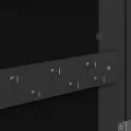 Armoire à bijoux avec miroir et éclairage LED mural noir