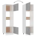 Armoire à micro-ondes Gris béton 60x57x207 cm Aggloméré