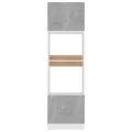 Armoire à micro-ondes Gris béton 60x57x207 cm Aggloméré