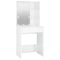 Coiffeuse avec LED Blanc brillant 60x40x140 cm