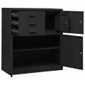 Armoire de bureau Anthracite 90x40x102 cm Acier