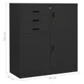 Armoire de bureau Anthracite 90x40x102 cm Acier