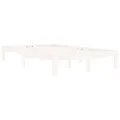 Cadre de lit Blanc Bois de pin massif 120x200 cm