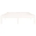 Cadre de lit Blanc Bois de pin massif 120x200 cm