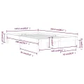 Cadre de lit Blanc Bois de pin massif 120x200 cm