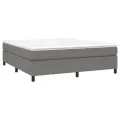 cadre de lit Gris foncé 180x200 cm Tissu