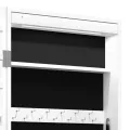 Armoire à bijoux avec miroir et éclairage LED mural blanc
