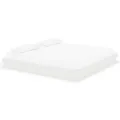 Cadre de lit blanc bois massif 200x200 cm