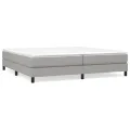 cadre de lit Gris clair 200x200 cm Tissu