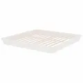 Cadre de lit blanc bois massif 200x200 cm