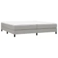 cadre de lit Gris clair 200x200 cm Tissu