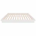 Cadre de lit blanc bois massif 200x200 cm