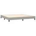 cadre de lit Gris clair 200x200 cm Tissu