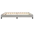 cadre de lit Gris clair 200x200 cm Tissu