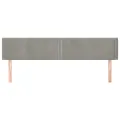 Tête de lit avec oreilles Gris clair 183x16x78/88 cm Velours
