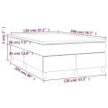 cadre de lit avec matelas Crème 120x200 cm Tissu