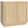 Buffet chêne sonoma 80x34x75 cm bois d'ingénierie