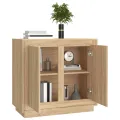 Buffet chêne sonoma 80x34x75 cm bois d'ingénierie